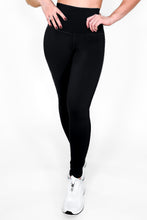 Load image into Gallery viewer, Total Black | Premium High-Waist Legging with Tummy Control & Anti-Cellulite Technology