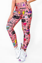 Load image into Gallery viewer, Pink Love | Premium High-Waist Legging with Tummy Control & Anti-Cellulite Technology