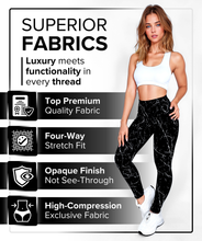 Load image into Gallery viewer, Black Marble | Premium High-Waist Legging with Tummy Control &amp; Anti-Cellulite Technology
