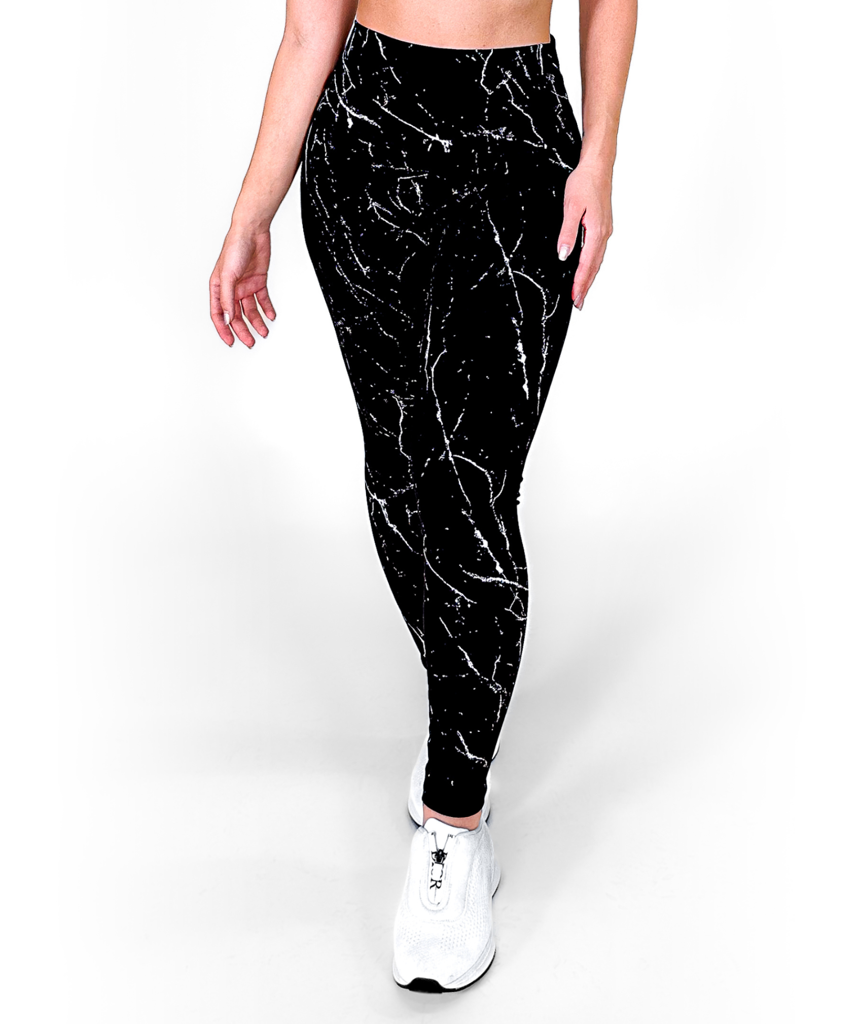 Black Marble | Premium High-Waist Legging with Tummy Control & Anti-Cellulite Technology