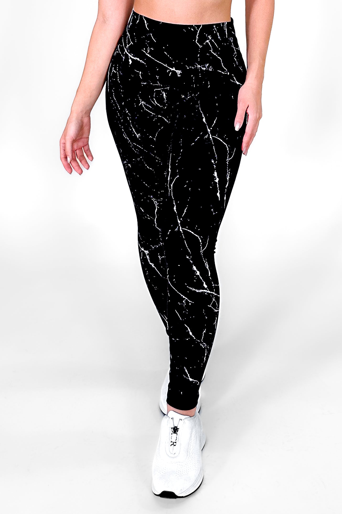 Black Marble | Premium High-Waist Legging with Tummy Control & Anti-Cellulite Technology