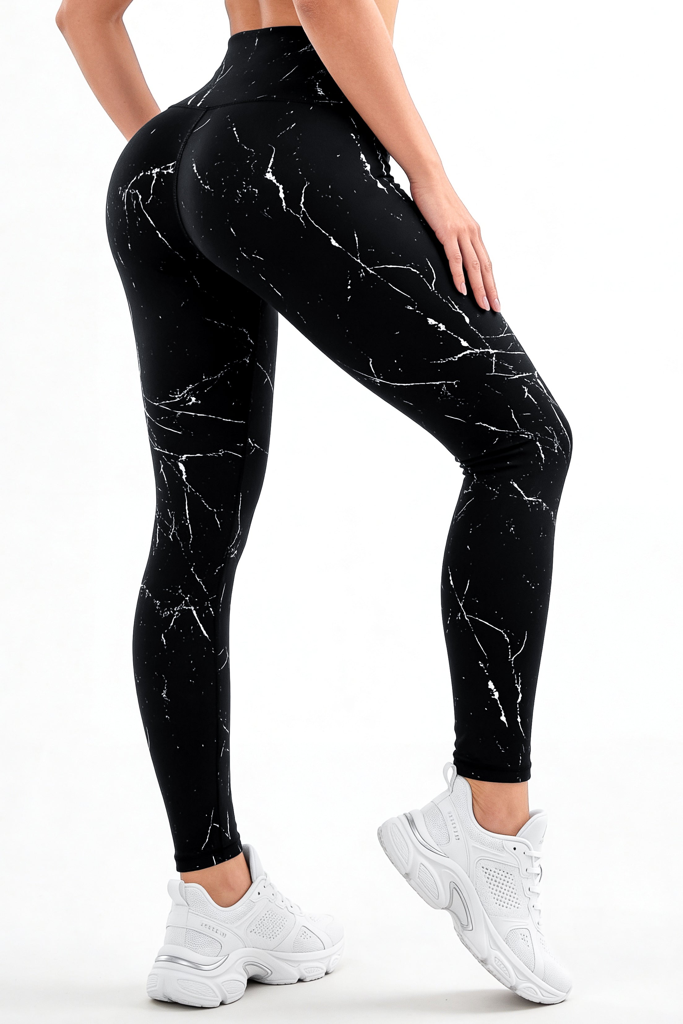 Black Marble • NEW | Premium High-Waist Legging with Tummy Control & Anti-Cellulite Technology