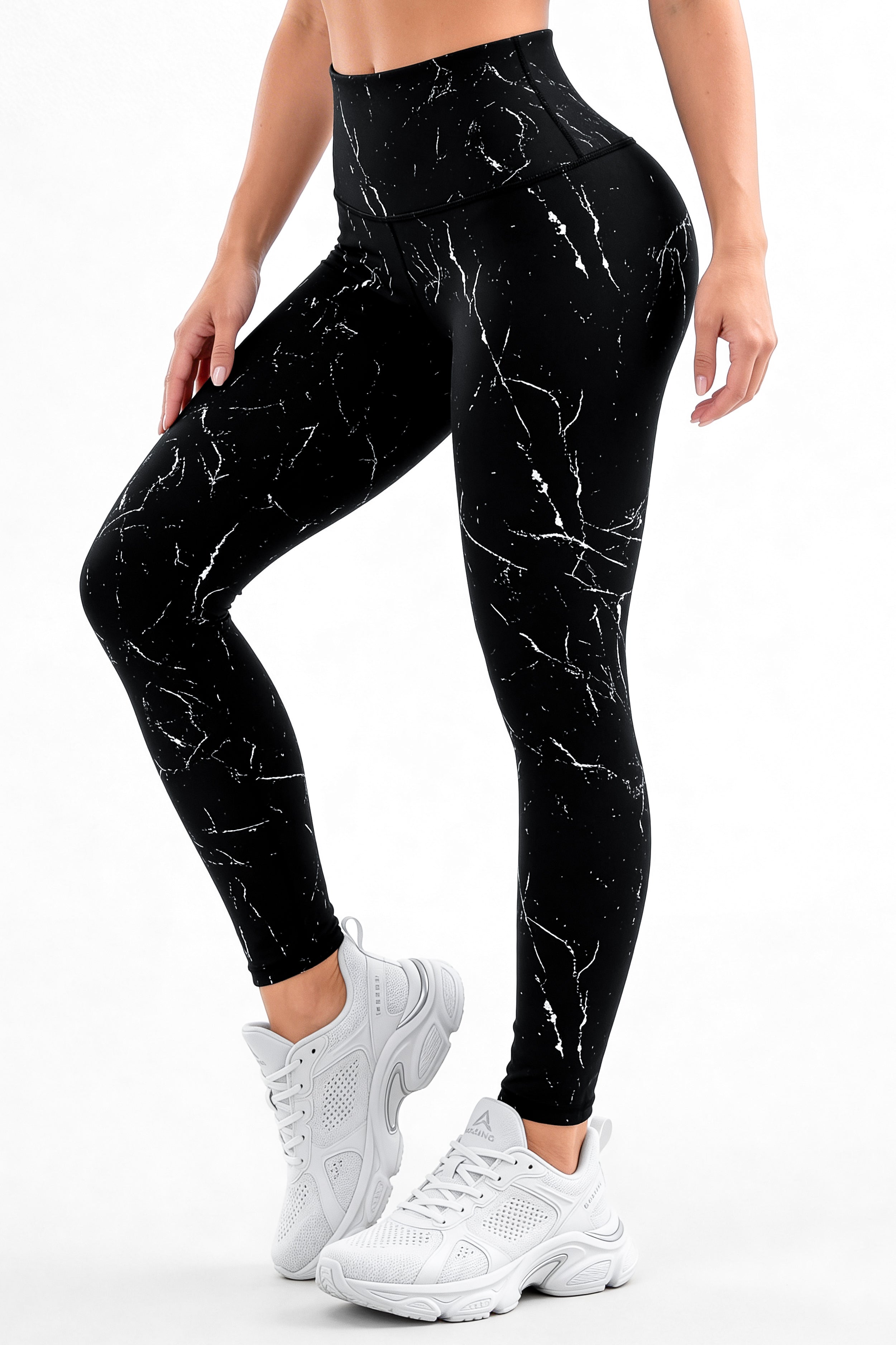 Black Marble • NEW | Premium High-Waist Legging with Tummy Control & Anti-Cellulite Technology