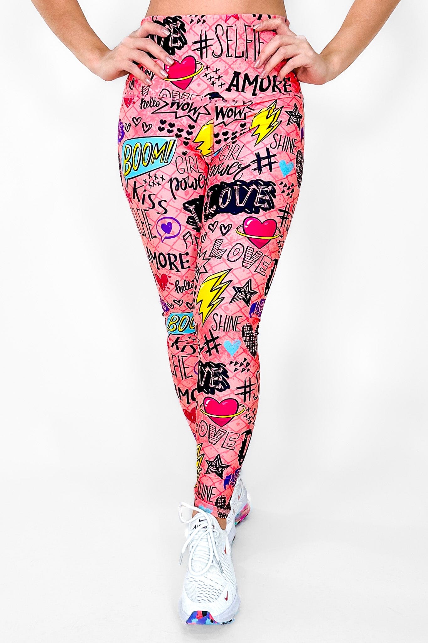 Pink Love | Premium High-Waist Legging with Tummy Control & Anti-Cellulite Technology